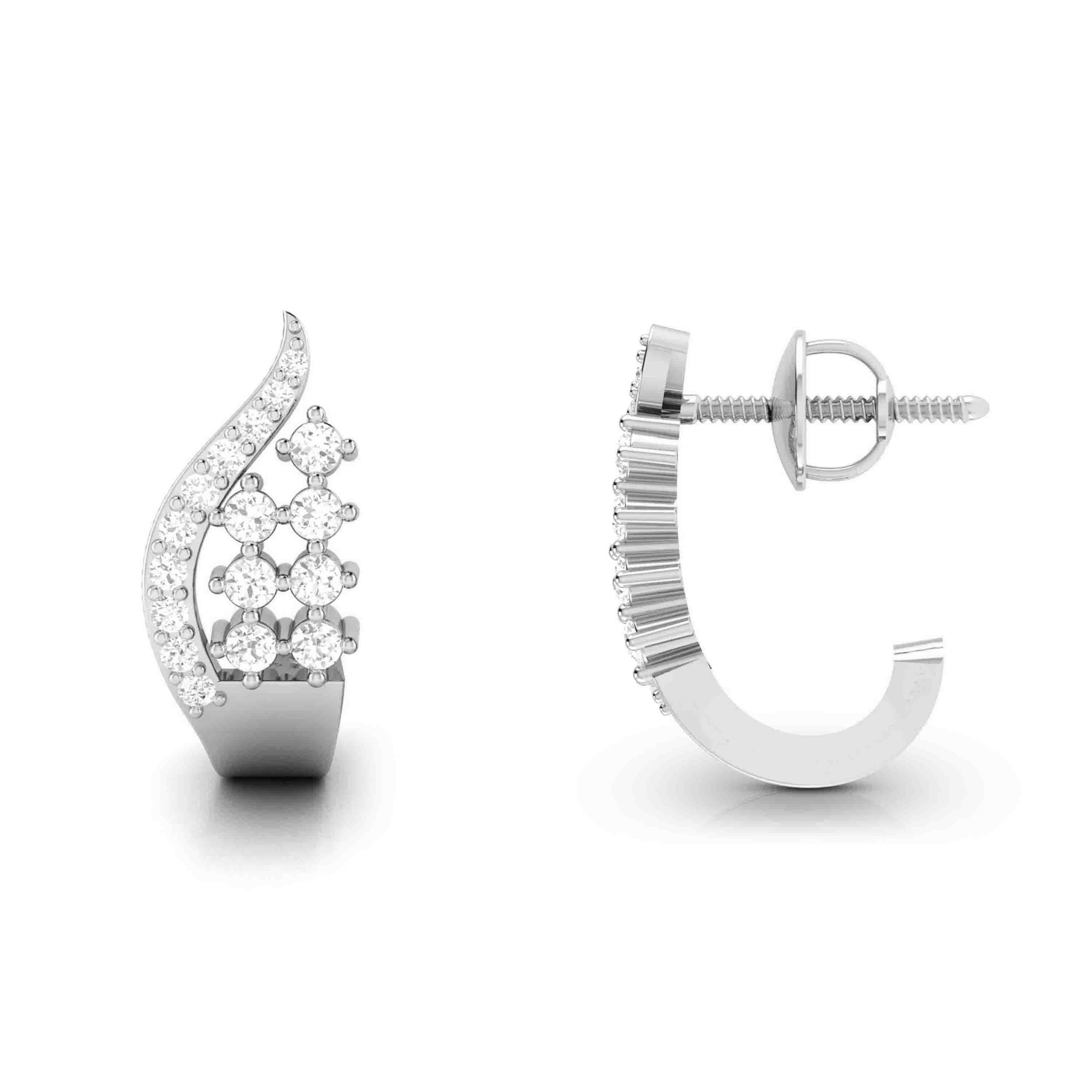 Buy Mine Diamond 18 KT Rose Gold Studs Earring for Kids Online